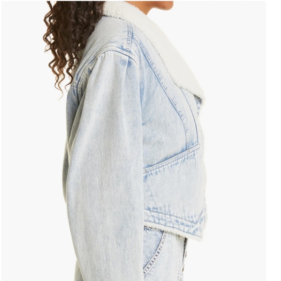 NWT $428 VERONICA BEARD Neena Fleece Lined Denim Jacket in XL and L! - Picture 4 of 7
